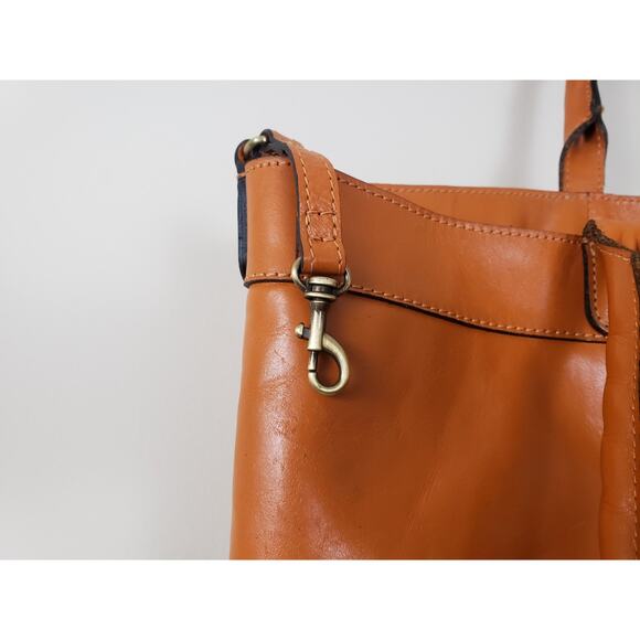 Patricia Nash Mallory Convertible Leather Tote Shoulder bag Sun Yellow Office - Picture 2 of 16